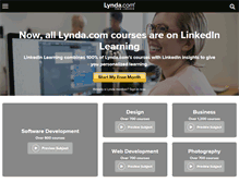 Tablet Screenshot of lynda.com